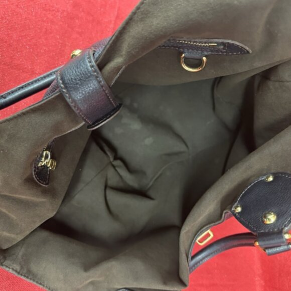 Louis Vuitton Mahina XL Leather Very Dark Navy Blue Monogram Hobo Shoulder Bag - Picture 6 of 7